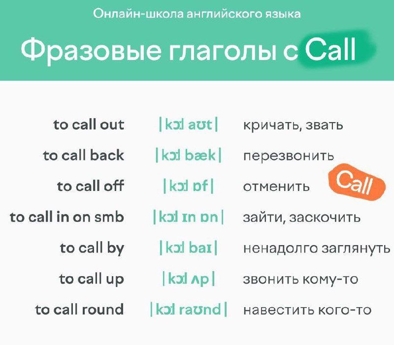 Фразовый глагол call 8 класс спотлайт презентация