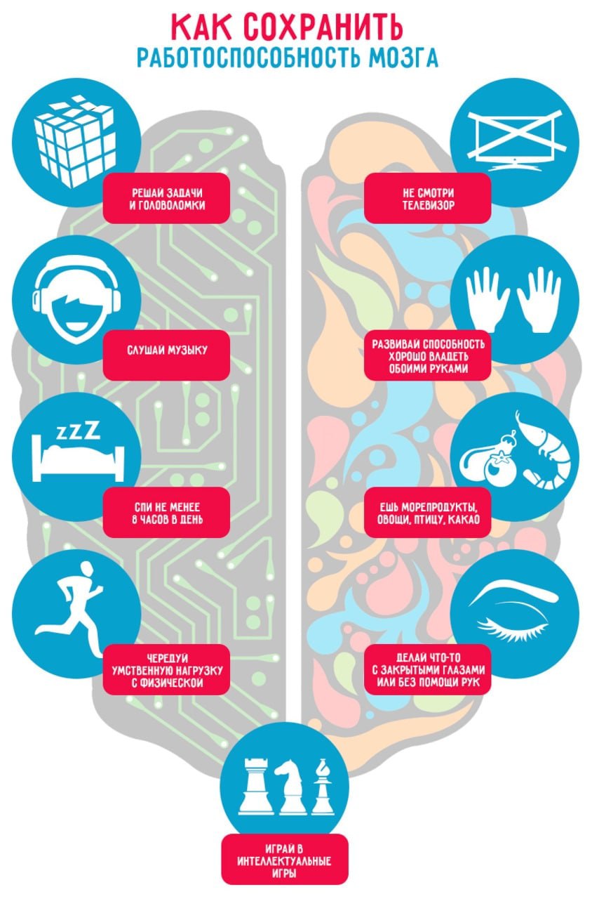 Что нужно чтобы мозг работал. Как сохранить работоспособность мозга. Полезные привычки для мозга. Как развивать мозг. Памятка работоспособность мозга.
