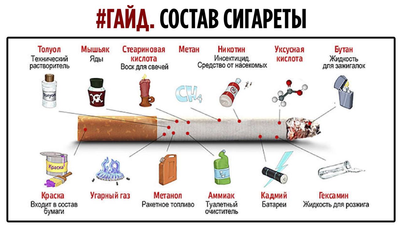 Какие вредные вещества содержатся в одной сигарете презентация 6 класс